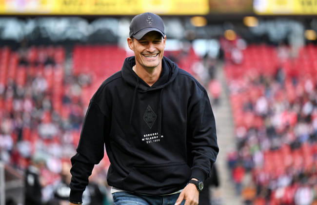 Cologne, Germany, Bundesliga 1, Matchday 5, Rhein Energie Stadium Cologne, 1. FC Köln vs. Borussia Mönchengladbach; Head Coach Alexander Blessin (BMG)