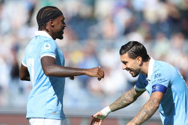 SOCCER - Serie A - SS Lazio vs. AC Monza Photo by IPA ABACAPRESS.COM89549560 - Rome, Italy - October 11, 2026: Nuno Albertino Varela Tavares (Defender) of Lazio scores a goal and celebrates with his teammates during the 2026-2027 Italian Serie A - Enilive Championship soccer match between SS Lazio and AC Monza at the Olympic Stadium in Rome. Rome Italy Copyright: xIPAxSport ABACAx