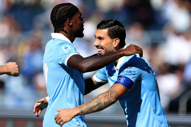 SOCCER - Serie A - SS Lazio vs. AC Monza Photo by IPA ABACAPRESS.COM89549577 - Rome, Italy - October 11, 2026: Nuno Albertino Varela Tavares (Defender) of Lazio scores a goal and celebrates with his teammates during the 2026-2027 Italian Serie A - Enilive Championship soccer match between SS Lazio and AC Monza at the Olympic Stadium in Rome. Rome Italy Copyright: xIPAxSport ABACAx