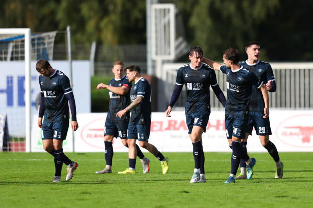 October 11, 2026, Soccer, Men s, Regionalliga Nord, Matchday 14, VfB Oldenburg vs. BSV Kickers Emden, Celebration of the 1-0 goal by Dominik Kasper, 24 VfB Oldenburg