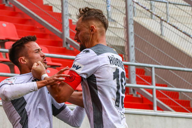 Robin Kalem of SV Wehen Wiesbaden, No. 10, celebrates after scoring the goal that made the score 2–4. Wiesbaden ultimately won the match quite convincingly in the game between FC Ingolstadt 04 and SV Wehen Wiesbaden on October 11, 2026, DFB regulations prohibit any use of photographs as image sequences and or quasi-video. GER, Soccer, 3. Liga, Matchday 8, FC Ingolstadt 04 vs. SV Wehen Wiesbaden, October 11, 2026, Audi Sportpark Ingolstadt Copyright: xEibner-Pressefoto OliverxSTRISCHx EP-OSH