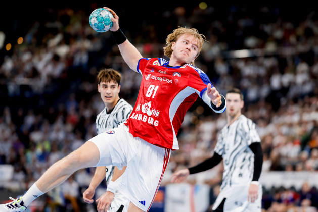 Kiel, October 11, 2026; Handball, 2026–27 Bundesliga 1, THW Kiel vs. Handball Club Hamburg; Martin Hovde, HC Hamburg, 81