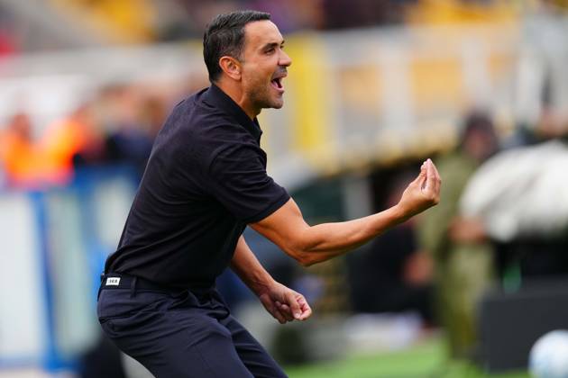 Raffaele Palladino reacts during the Serie A Enilive matchday 6 match between US Lecce and Bologna FC 1909 at the Via del Mare Stadium in Lecce, Italy, Sunday, October 11, 2026. (Credit Image: Giovanni Evangelista LaPresse) Copyright: xGiovannixEvangelista LaPressex