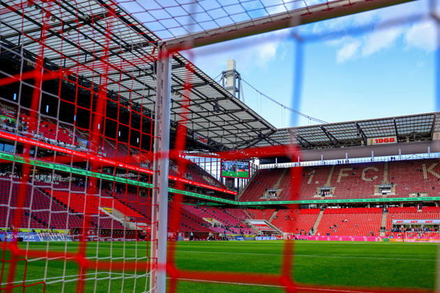 October 11, 2026, xkwix, Soccer, Bundesliga, 1. FC Köln vs. Borussia Mönchengladbach, RheinEnergieSTADION, Matchday 5, 2026–2027 season, Corner of the stadium through the goal net. DFB regulations prohibit any use of photographs as image sequences and or quasi-video. Photo: xKamilxWilkowskixPressefotoKochx, North Rhine-Westphalia, Germany