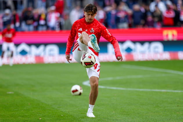 October 11, 2026, xkwix, Soccer, Bundesliga, 1. FC Köln vs. Borussia Mönchengladbach, RheinEnergieSTADION, Matchday 5, 2026–2027 Season, Mikey Moore, 1 FC Köln 47 during warm-ups. DFB regulations prohibit any use of photographs as image sequences and or quasi-video. Photo: xKamilxWilkowskixPressefotoKochx, North Rhine-Westphalia, Germany