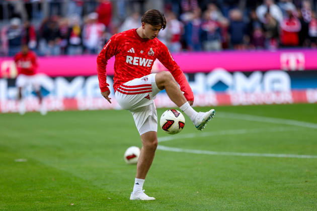 October 11, 2026, xkwix, Soccer, Bundesliga, 1. FC Köln vs. Borussia Mönchengladbach, RheinEnergieSTADION, Matchday 5, 2026–2027 Season, Mikey Moore, 1 FC Köln 47 during warm-ups. DFB regulations prohibit any use of photographs as image sequences and or quasi-video. Photo: xKamilxWilkowskixPressefotoKochx, North Rhine-Westphalia, Germany
