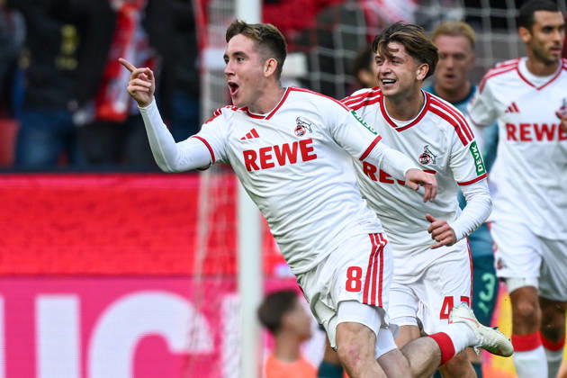 Isak Johannesson of Cologne 8 celebrates after scoring the goal to make it 1–0 on November 10, 2026 ¢ Soccer ¢ 1. FC Cologne vs. Borussia Mönchengladbach, RheinEnergieStadion, Cologne, DFB and DFL regulations prohibit any use of photographs as image sequences and or quasi-video. NRW, Germany Copyright: xpepphotox xHorstxMauelshagenx pep00321, pep_20261011_hm