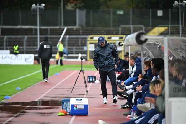 October 11, 2026, GER, Soccer, Regionalliga Nord, Matchday 13, 2026–2027 Season, Oldenburg, Marschweg Stadium, VfB Oldenburg vs. BSV Kickers Emden, Björn LINDEMANN, BSV Kickers Emden Coach, Oldenburg, Marschweg Stadium, Lower Saxony, Germany Copyright: xnordphotoxGmbHx xRojahnx