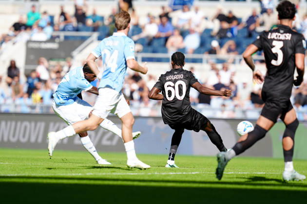 SS Lazio v AC Monza - Serie A Enilive Nuno Tavares of SS Lazio scores first goal during the Serie A Enilive match between SS Lazio and AC Monza at Olympic Stadium on October 11, 2026 in Rome, Italy. Rome Olympic Stadium Lazio Italy Copyright: xGiuseppexMaffiax 261011_SerieA_Lazio-Monza_GM_04226
