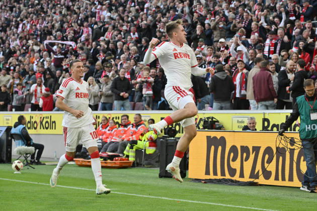 Celebration 1 0 Isak Johannesson 1 FC Cologne, Said El Mala 1 FC Cologne, April 11, 2026, Soccer 1 Bundesliga, 2026–2027 Season, Matchday 5, 1. FC Köln vs. Borussia Mönchengladbach. DFL regulations prohibit any use of photographs as image sequences and or quasi-video. Cologne, RheinEnergie Stadium, North Rhine-Westphalia, Germany Team2