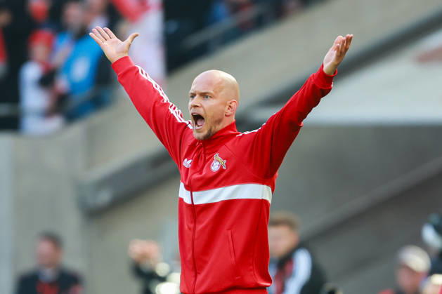 1 Bundesliga 26 27 1 FC Cologne vs. Borussia Mönchengladbach on October 11, 2026, at the RheinEnergieSTADION in Cologne; Coach Rene Wagner of Cologne gestures MH