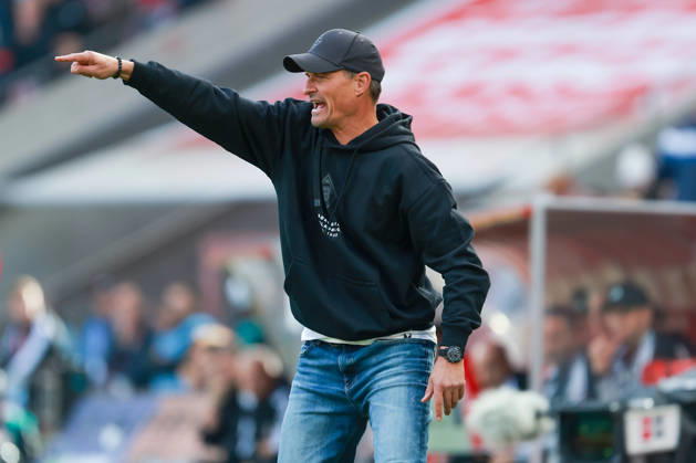 1 Bundesliga 26 27 1 FC Cologne vs. Borussia Mönchengladbach on October 11, 2026, at the RheinEnergieSTADION in Cologne; Coach Alexander Blessin of Mönchengladbach gestures MH