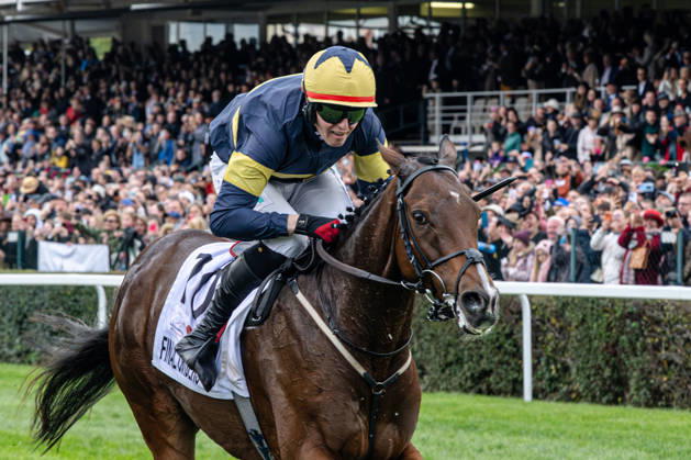 The 136th Grand Pardubice Steeplechase (6,900m), in Pardubice, Czech Republic, on October 11, 2026. Winner Keith Michael Donoghue on Final Orders. (CTKxPhoto DavidxTanecek) CTKPhotoP2026101104904  CTKPhotoP2026101104904