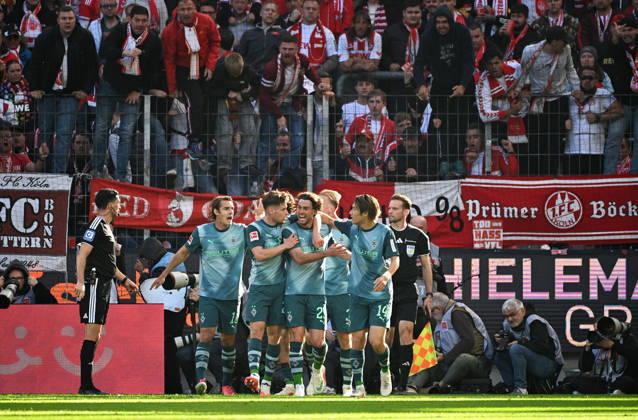 Cologne, Germany, Bundesliga 1, Matchday 5, Rhein Energie Stadium Cologne, 1. FC Köln vs. Borussia Mönchengladbach; Joe Scally (BMG) celebrates after scoring; Celebration, Joy, Action