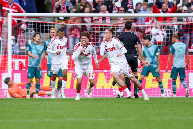 October 11, 2026, xkwix, Soccer, Bundesliga, 1. FC Köln vs. Borussia Mönchengladbach, RheinEnergieSTADION, Matchday 5, 2026–2027 season: Isak Johannesson of 1. FC Köln celebrates the 1–0 goal. DFB regulations prohibit any use of photographs as image sequences and or quasi-video. Photo: xKamilxWilkowskixPressefotoKochx, North Rhine-Westphalia, Germany