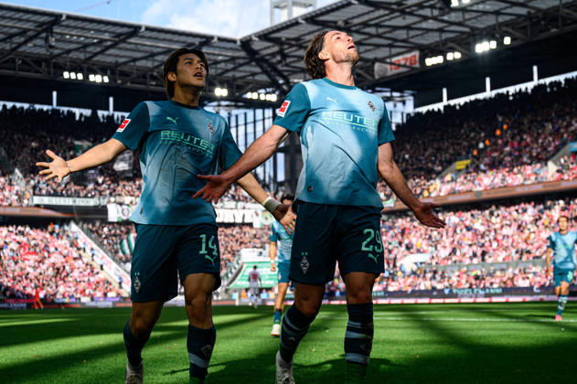 COLOGNE, GERMANY - 11 OCTOBER, 2026: Joe Scally, Daiki Hashioka - The Bundesliga match 1. FC Koeln vs. Borussia Moenchengladbach at RheinEnergieSTADION. Copyright: xVitaliixKliuievx