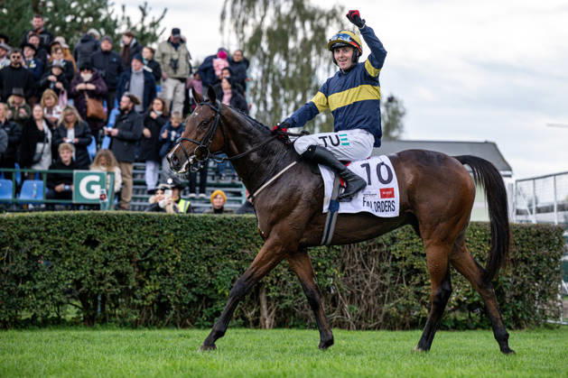 The 136th Grand Pardubice Steeplechase (6,900m), in Pardubice, Czech Republic, on October 11, 2026. Winner Keith Michael Donoghue on Final Orders. (CTKxPhoto DavidxTanecek) CTKPhotoP2026101105042 CTKPhotoP2026101105042