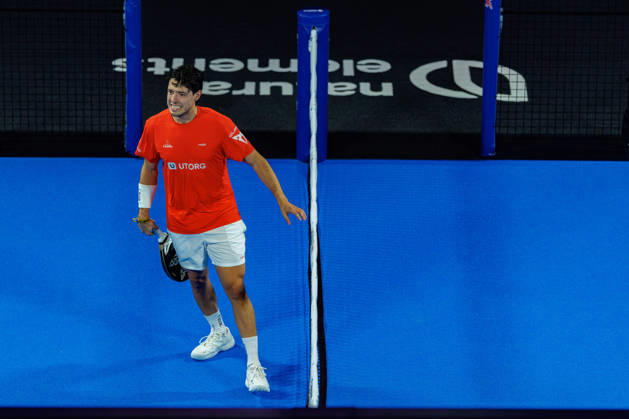 DÜSSELDORF, GERMANY - 11 OCTOBER 2026: Image shows Agustin Tapia (ARG) during CUPRA Germany Premier Padel P2 2026 Day 8: Finals at CASTELLO Düsseldorf on 11 10 2026 in Düsseldorf, Germany. Germany Copyright: xFröhlichxPascalx