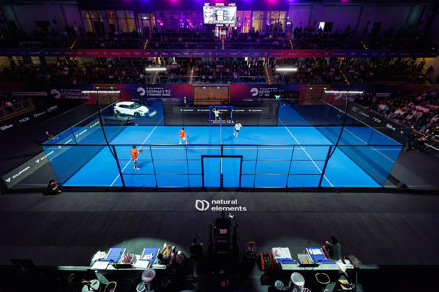 DÜSSELDORF, GERMANY - 11 OCTOBER 2026: Image shows gameplay during CUPRA Germany Premier Padel P2 2026 Day 8: Finals at CASTELLO Düsseldorf on 11 10 2026 in Düsseldorf, Germany. Germany Copyright: xFröhlichxPascalx