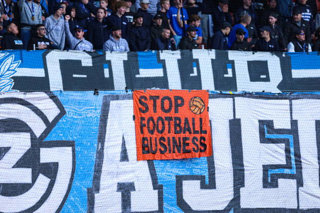 GC Zurich vs. BSC Young Boys Brack Super League, October 11, 2026 Protest during the Brack Super League match between Grasshopper Club Zurich (GCZ) and BSC Young Boys (YB) on October 11, 2026, at Letzigrund Stadium in Zurich, Switzerland Zurich Letzigrund Stadium Zurich Switzerland