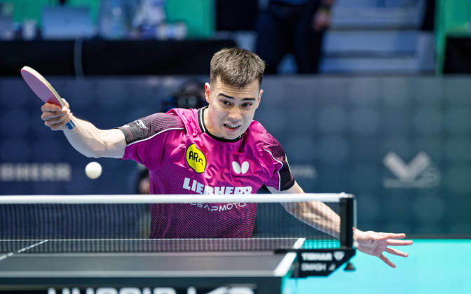 Kay Stumper Post of SV Muelhausen, Germany (photo ms1276) at the 2026 European Table Tennis Championships in Ljubljana LJUBLJANA, SLOVENIA, OCTOBER 11, 2026 Kay Stumper Post SV Muelhausen, Germany (photo ms1276) in action at the European Table Tennis Championships at Stozice Arena, Ljubljana, Slovenia. Photo by Manfred Schillings. Ljubljana, Stozice Arena, Slovenia