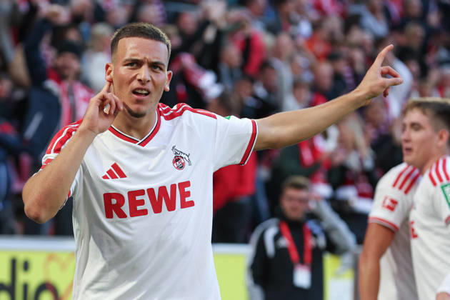1 Bundesliga 26 27 1 FC Cologne vs. Borussia Mönchengladbach on October 11, 2026, at the RheinEnergieSTADION in Cologne Cheers, goal celebrations, Goal scorers, goal scorer Said El Mala; Cologne 10 celebrates after his goal to make it 2–1 MH
