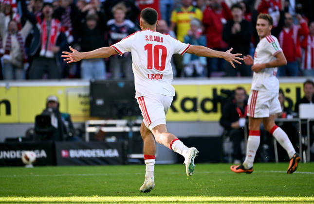 Cologne, Germany, Bundesliga 1, Matchday 5, Rhein Energie Stadium Cologne, 1. FC Köln vs. Borussia Mönchengladbach; Said El Mala celebrates after scoring; Celebration, Joy, Action