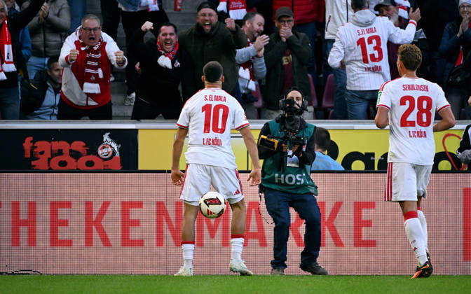 Cologne, Germany, Bundesliga 1, Matchday 5, Rhein Energie Stadium Cologne, 1. FC Köln vs. Borussia Mönchengladbach; Said El Mala celebrates after scoring; Celebration, Joy, Action