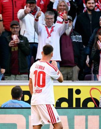 Cologne, Germany, Bundesliga 1, Matchday 5, Rhein Energie Stadium Cologne, 1. FC Köln vs. Borussia Mönchengladbach; Said El Mala celebrates after scoring; Celebration, Joy, Action
