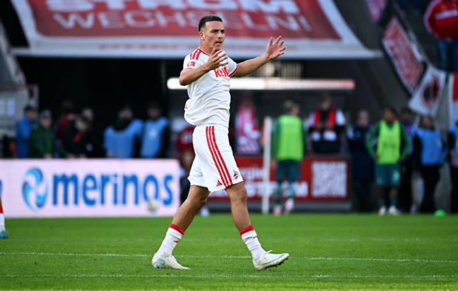 Cologne, Germany, Bundesliga 1, Matchday 5, Rhein Energie Stadium Cologne, 1. FC Köln vs. Borussia Mönchengladbach; Said El Mala celebrates after scoring; Celebration, Joy, Action