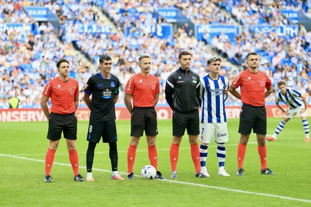 ESP LaLiga EA Sports Real Sociedad RC vs. Deportivo La Coruna presentation during the LaLiga EA Sports match between Real Sociedad RC and Deportivo La Coruna played at Anoeta Stadium in Gipuzkoa on October 11, 2026, in Spain. Spanish Soccer Copyright: xAgenciaxLOFx