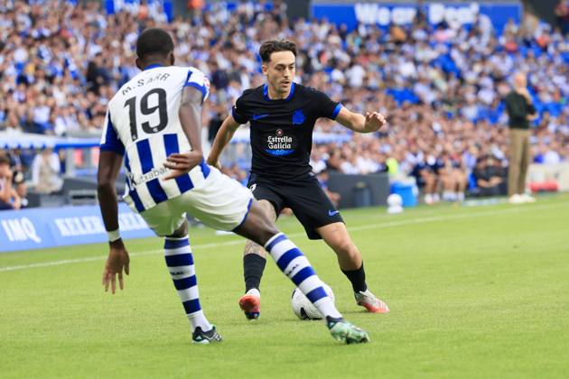 ESP LaLiga EA Sports Real Sociedad RC Deportivo La Coruna Luismi Cruz of RC Deportivo during the LaLiga EA Sports match between Real Sociedad and RC Deportivo played at Anoeta Stadium in Gipuzkoa on October 11, 2026, in Spain. Spanish Soccer Copyright: xAgenciaxLOFx