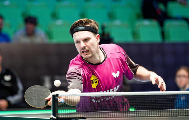 Ricardo Walther ASC Gruenwettersbach, Germany (photo ms1224b) at the 2026 European Table Tennis Championships in Ljubljana LJUBLJANA, SLOVENIA, OCTOBER 11, 2026 Ricardo Walther of ASC Gruenwettersbach, Germany (photo ms1224b) in action at the European Table Tennis Championships at Stozice Arena in Ljubljana, Slovenia. Photo by Manfred Schillings. Ljubljana, Stozice Arena, Slovenia