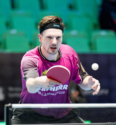 Ricardo Walther ASC Gruenwettersbach, Germany (photo ms1226b) at the 2026 European Table Tennis Championships in Ljubljana LJUBLJANA, SLOVENIA, OCTOBER 11, 2026 Ricardo Walther of ASC Gruenwettersbach, Germany (photo ms1226b) in action at the European Table Tennis Championships at Stozice Arena in Ljubljana, Slovenia. Photo by Manfred Schillings. Ljubljana, Stozice Arena, Slovenia