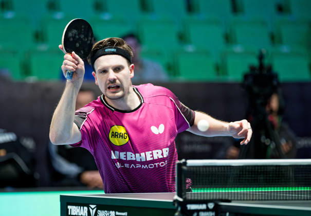 Ricardo Walther ASC Gruenwettersbach, Germany (photo ms1242b) at the 2026 European Table Tennis Championships in Ljubljana LJUBLJANA, SLOVENIA, OCTOBER 11, 2026 Ricardo Walther of ASC Gruenwettersbach, Germany (photo ms1242b) in action at the European Table Tennis Championships at Stozice Arena in Ljubljana, Slovenia. Photo by Manfred Schillings. Ljubljana, Stozice Arena, Slovenia