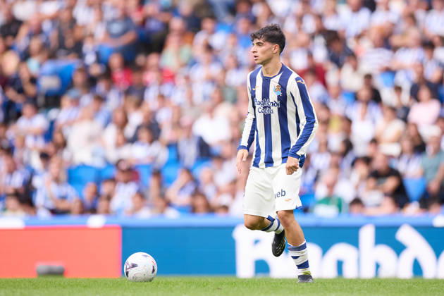 October 11, 2026, San Sebastian, Guipuzcoa, Spain: Jon Martin Vicente of Real Sociedad in action during the LaLiga EA Sports match between Real Sociedad and RC Deportivo de A Coruna at Anoeta on October 11, 2026, in San Sebastian, Spain. Real Sociedad V RC Deportivo De La Coruna - La Liga EA Sports - ZUMAa181 20261011_zaa_a181_122 Copyright: xRicardoxLarreinax