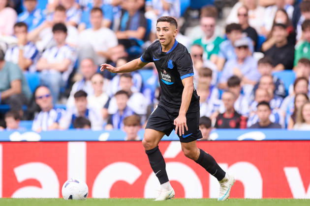 October 11, 2026, San Sebastian, Guipuzcoa, Spain: Yeremay Hernandez of RC Deportivo de A Coruna in action during the LaLiga EA Sports match between Real Sociedad and RC Deportivo de A Coruna at Anoeta on October 11, 2026, in San Sebastian, Spain. Real Sociedad V RC Deportivo De La Coruna - La Liga EA Sports - ZUMAa181 20261011_zaa_a181_132 Copyright: xRicardoxLarreinax