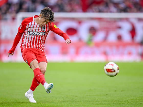 Yuito Suzuki of SC Freiburg in action, on the ball, making a solo run during the Bundesliga match between Sport Club Freiburg and FC Schalke 04 at Europa-Park Stadium on October 11, 2026, in Freiburg im Breisgau, Germany Photo by Harry Langer DeFodi Images Yuito Suzuki of SC Freiburg controls the ball during the Bundesliga match between Sport Club Freiburg and FC Schalke 04 at Europa Park Stadion on October 11, 2026, in Freiburg im Breisgau, Germany. Photo by Harry Langer, DeFodi Images. DFB and DFL regulations prohibit any use of photographs as image sequences and or quasi-video. Photo by Harry Langer, DeFodi Images. DFB and DFL regulations prohibit any use of photographs as imSEQUENCES AND OR QUASI-VIDEO