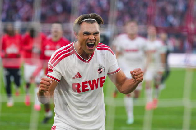 October 11, 2026, xydrx, Men s, Soccer, Bundesliga 1, 1. FC Köln vs. Borussia Mönchengladbach, 2026–2027 season, RheinEnergieSTADION: Joel Schmied of 1. FC Köln celebrates the victory. DFB regulations prohibit any use of photographs as image sequences and or quasi-video. Copyright: HMBxMedia YannisxDreimann
