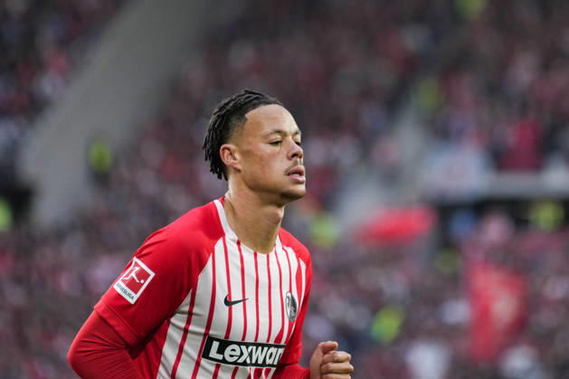 1 Bundesliga: SC Freiburg vs. FC Schalke 04, October 11, 2026, Derry Scherhant, SC Freiburg; 7 1 Bundesliga: SC Freiburg vs. FC Schalke 04, Europa-Park Stadium, October 11, 2026 DFB and DFL regulations prohibit any use of photographs as image sequences and or quasi-video. Copyright: xBEAUTIFULxSPORTS Boscox
