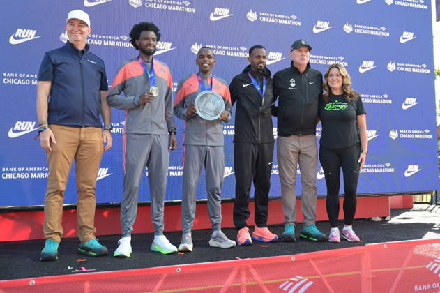 Chicago Marathon 2026 CHICAGO, ILLINOIS - OCTOBER 11: Kenyan runner Amos Kipruto wins the men s professional division at the 48th Bank of America Chicago Marathon in Chicago, United States on October 11, 2026. Over 55,000 participants competed on the 26.2-mile course starting and finishing in Grant Park. Ethiopian runner Tadese Bikila took silver medal and Ethiopian runner Mikesa Mengesha took the bronze medal. Jacek Boczarski Anadolu Chicago United States. Editorial use only. Please get in touch for any other usage. Copyright: x2026xAnadoluxJacekxBoczarskix