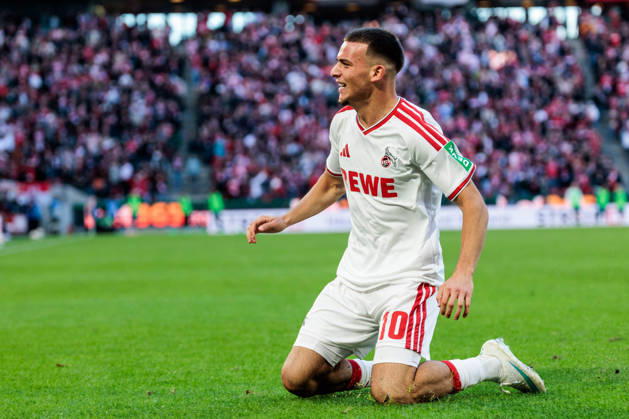 KOELN, GERMANY - OCTOBER 11: Said El Mala (1. FC Koeln, 10) celebrates scoring the 2:1 goal during the Bundesliga match between 1. FC Koeln vs. Borussia Moenchengladbach at Rheinenergie-Stadion on matchday 5 of the 1. Bundesliga on October 11, 2026 in Koeln, Germany. DFL REGULATIONS PROHIBIT ANY USE OF PHOTOGRAPHS AS IMAGE SEQUENCES AND OR QUASI-VIDEO. North Rhine Westphalia Germany Copyright: xSteffiexWunderlx