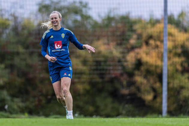261011 Amanda Ilestedt of Sweden during a training session on October 11, 2026, in Stockholm. Photo by Caisa Rasmussen, BILDBYRAN COP 353 CR0079: soccer, football, fotball, training, practice, Sweden, women s soccer Copyright: CAISAxRASMUSSEN BB261011CR037