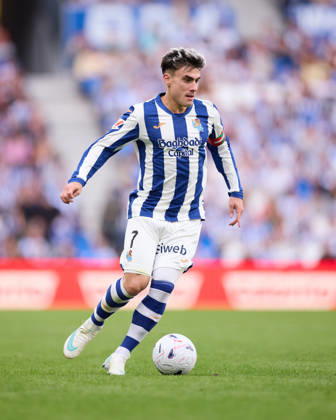 October 11, 2026, San Sebastian, Guipuzcoa, Spain: Ander Barrenetxea of Real Sociedad in action during the LaLiga EA Sports match between Real Sociedad and RC Deportivo de A Coruna at Anoeta on October 11, 2026, in San Sebastian, Spain. Real Sociedad V RC Deportivo De La Coruna - La Liga EA Sports - ZUMAa181 20261011_zaa_a181_140 Copyright: xRicardoxLarreinax