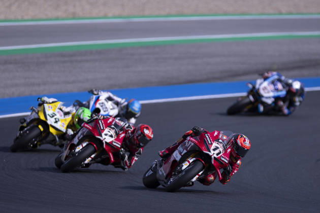 October 11, 2026, Cascais, Lisboa, Portugal: ESTORIL, PORTUGAL - OCTOBER 11: Nicolo Bulega of Italy and Aruba.it Racing - Ducati competes during the Race 2 during day three of the World Superbikes Estoril Round at Circuito Estoril on October 11, 2026 in Estoril, Portugal Cascais Portugal - ZUMAl192 20261011_zsp_l192_148 Copyright: xMiguelxLemosx