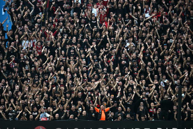 Ec Reggio Emilia 11 10 2026 - campionato di calcio serie A Sassuolo-Milan foto Emanuele Comincicni Image nella foto: tifosi Milan