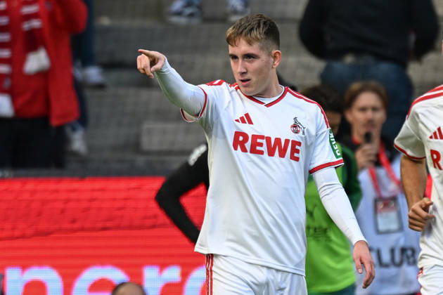 Isak Johannesson of Cologne 8 celebrates after scoring the goal to make it 1–0 on November 10, 2026 ¢ Soccer ¢ 1. FC Cologne vs. Borussia Mönchengladbach, RheinEnergieStadion, Cologne, DFB and DFL regulations prohibit any use of photographs as image sequences and or quasi-video. NRW, Germany Copyright: xpepphotox xHorstxMauelshagenx pep00321, pep_20261011_hm