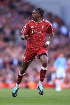 Liverpool gegen Manchester City, 11. Oktober 2026, Premier League, Liverpool gegen Manchester City, Jeremy Jacquet von Liverpool, Foto: Simon Stacpoole, Offside, Liverpool, Großbritannien Copyright: xSimonxStacpoolexOffside