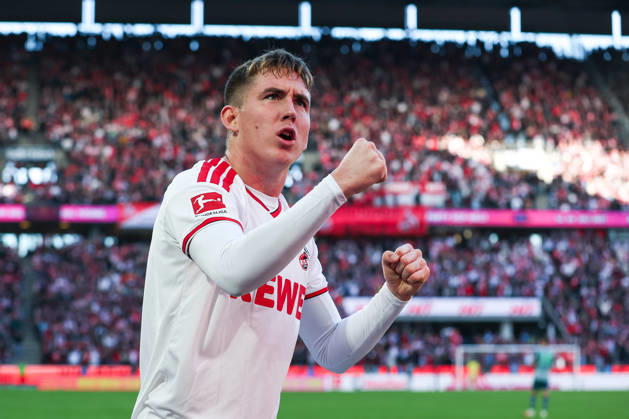 1 Bundesliga 26 27 1 FC Cologne vs. Borussia Mönchengladbach on October 11, 2026, at the RheinEnergieSTADION in Cologne; Isak Johannesson celebrates, Cologne 8 MH