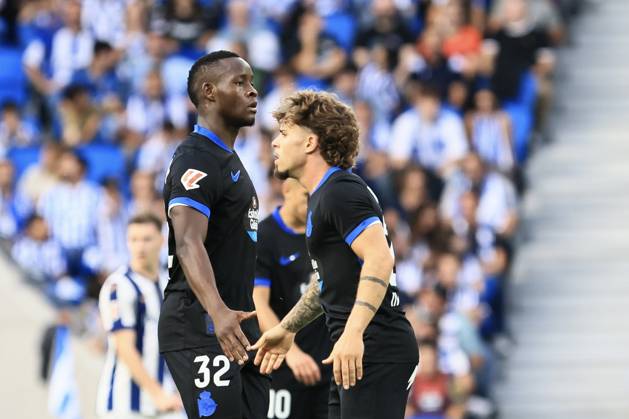 ESP LaLiga EA Sports Real Sociedad RC Deportivo La Coruna Bil Nsongo of RC Deportivo during the LaLiga EA Sports match between Real Sociedad and RC Deportivo played at Anoeta Stadium in Gipuzkoa on October 11, 2026, in Spain. Spain Soccer Copyright: xAgenciaxLOFx